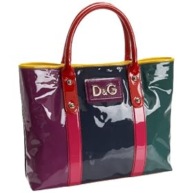 D&G Dolce & Gabbana DB1014 E7218 89002 Estelle Patent Leather Medium Tote