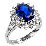 Faux Sapphire Oval Engagement Ring size 11 Emitations