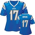 Philip Rivers Powder Blue Reebok Replica San Diego Chargers Women's Jersey