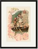 Black Framed/Matted Print 17x23, Faint Heart Never Won Fair Lady