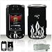 Black with Silver Flame Fire Case Cover for Motorola V8 V9m CDMA RAZR 2 RAZR2 Protective Cell Phone Hard SNAP-ON Optional Belt Clip [Beyond Cell Packaging]