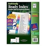 New-Avery 11085 - EcoFriendly Ready Index Table of Contents Divider, Multic ....