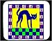 Decorated Mouse Pad with arched, cat, back, pet, animal, feline