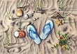 Flip Flop Sandals Area Rug Beach Door Mat