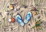 Flip Flop Sandals Area Rug Beach Door Mat