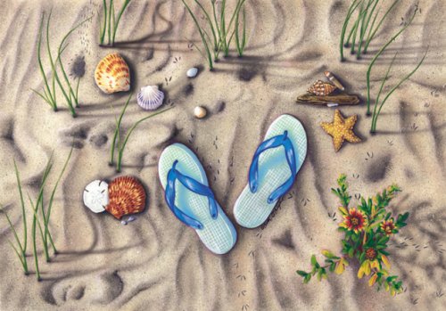 Flip Flop Sandals Area Rug Beach Door Mat