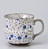 粉引小桜マグ(ブルー)　【マグカップ 美濃焼】