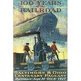 100 Years of the Railroad Vintage Ad Art Print Poster - 24x36 custom fit with RichAndFramous Black 24 inch Poster Hangers