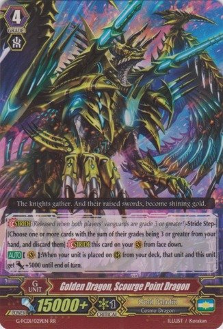 Cardfight!! Vanguard TCG - Golden Dragon, Scourge Point Dragon (G-FC01/029EN) - Fighter's Collection 2015