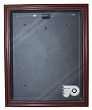NHL Philadelphia Flyers Cabinet Style Jersey Display, Mahogany
