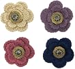 Handmade Coat Flower Pin (100% Crocheted By Hand) Handmade Coat Flower Pin (100% Crocheted By Hand)