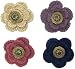 Handmade Coat Flower Pin (100% Crocheted By Hand)
