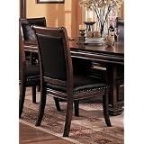Set of 2 Old West Style Solid Wood Dining Chairs w Leather Seat by visiondecor Furniture