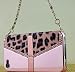 iPhone 4G Shiny Leopard Mirror Surface Purse Style Hard Case/Cover/Protector with chain(Pink)