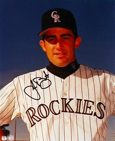 Buy Jason Bates Colorado Rockies 8x10 Autographed Photograph by Mounted Memories