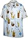 Happy Hour Party Tropical Drinks Cocktails Hawaiian Shirt