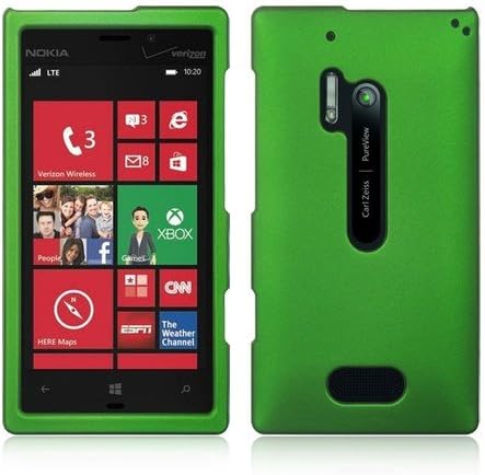 NOKIA LUMIA 928 (VERIZON) ACCESSORY HARD PLASTIC MATTE SNAP ON CASE COVER GREEN [In Casesity Retail Packaging]