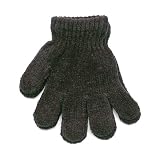 Gold Medal Girls Black Chenille Stretch Gloves 4-12