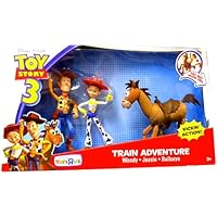 Disney / Pixar Toy Story 3 Exclusive 6 Inch Action Figure 3Pack Train Adventure Woody, Jessie Bullseye