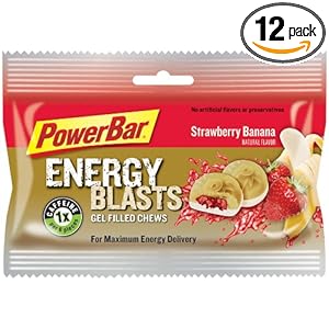 PowerBar Energy Blasts Gel-Filled Chews, 2.12-Ounce Pouches, (Pack of 12)