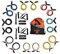 CrossFit Advanced Resistance Tubing Band Set #7 by Body-Bands | 16 Tube Bands | 5 to 500 lbs of Resistance