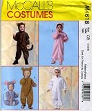 McCall's Children and Infants Costume Pattern Mouse, Rabbit Cat