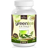 Botanica Research Green Tea Extract Fat Burner Supplement - With EGCG Antioxidant and Polyphenol Catechins - 500mg 180 Capsules
