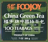 Foojoy China Green Tea, 2g X 100 Teabags