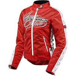 Icon Hella Street Angel Women's Textile Street Racing Motorcycle Jacket - Red