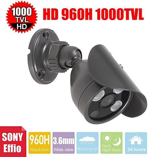 Vanxse® Cctv 960h 1/3 Sony Effio-e CCD 1000tvl 3pcs Array Ir Leds Security Camera 3.6mm Waterproof Outdoor Surveillance Camera with Bracket