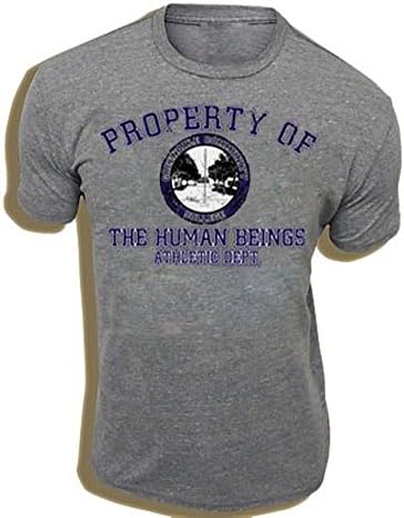 Community Property of The Human Beings Atheltic Dept. Heather Gray Mens T-shirt (Adult Large)