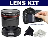 SUPER KIT, Includes: 58MM 0.21x Super Wide Angle Fisheye magnification+4 Pc ....