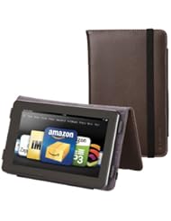 Digital Device Accessory: Marware Eco-Vue Genuine Leather Case Cover for Kindle Fire, Brown (will not fit HD or HDX models) - MarBlue (Kindle Accessories)