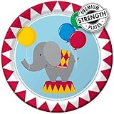 Creative Converting Circus Time Round Dinner Plates, 8 Count
