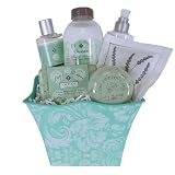 Ocean Seaweed Soothing Spa Gift Basket with Sachet, Soap, Body Cr&egrave;me, Gel and Bubble Bath