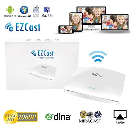 EZCast LAN Box TV Stick DLNA Miracast Airplay Wireless Display HDMI Dongle 1080P with Fast Ethernet LAN port & 2x2 WiFi, Supports iOS Android Windows by Visson