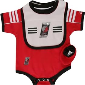 portland trailblazers baby infant creeper bib booties