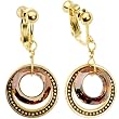 Handcrafted Golden Goddess Clip On Earrings MADE WITH SWAROVSKI ELEMENTS