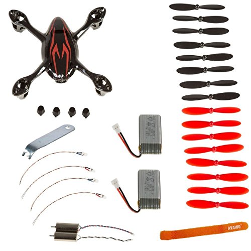 [Update Version] Hubsan X4 H107C Quadcopter Spare Parts Crash Pack + Velcro cable ties With AVAWO LOGO