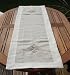 French Linen Table Runner - Heart Design