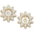 14K Yellow Gold Diamond Earring Jackets - 0.75 Ct.