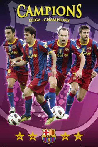 Empire 394965 Fu&szlig;ball - Barcelona, Champions Poster - 61 x 91.5 cm