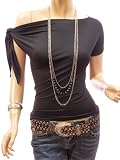 Patty Women Sexy Tied Off One Shoulder Party Blouse Top