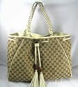 Gucci Handbags (Beige/Brown/White) 170206 Large Peggy Tote