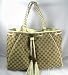 Gucci Handbags (Beige/Brown/White) 170206 Large Peggy Tote