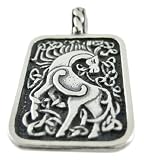 Sterling Silver `Epona` Horse Pendant Celtic Roman
