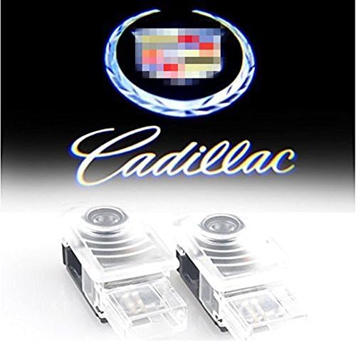 iCoolkit®2x Car Door Logo Welcome Light LED Door Courtesy Shadow Ghost Lamp Projector Light for Cadillac SRX SXT ATS CTS
