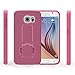 Galaxy S6 Case: Stalion® Secure Shell & Belt Clip Holster Combo with Kickstand (Fuchsia Pink) 180° Degree Rotating Locking Swivel + TPU Shockproof Protection