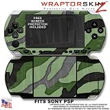 Sony PSP (original) Skin - Camouflage Green WraptorSkinz Kit by TuneTattoozTM