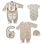 Hudson Baby 4-Piece Baby Bear Layette Set - Brown, Newborn